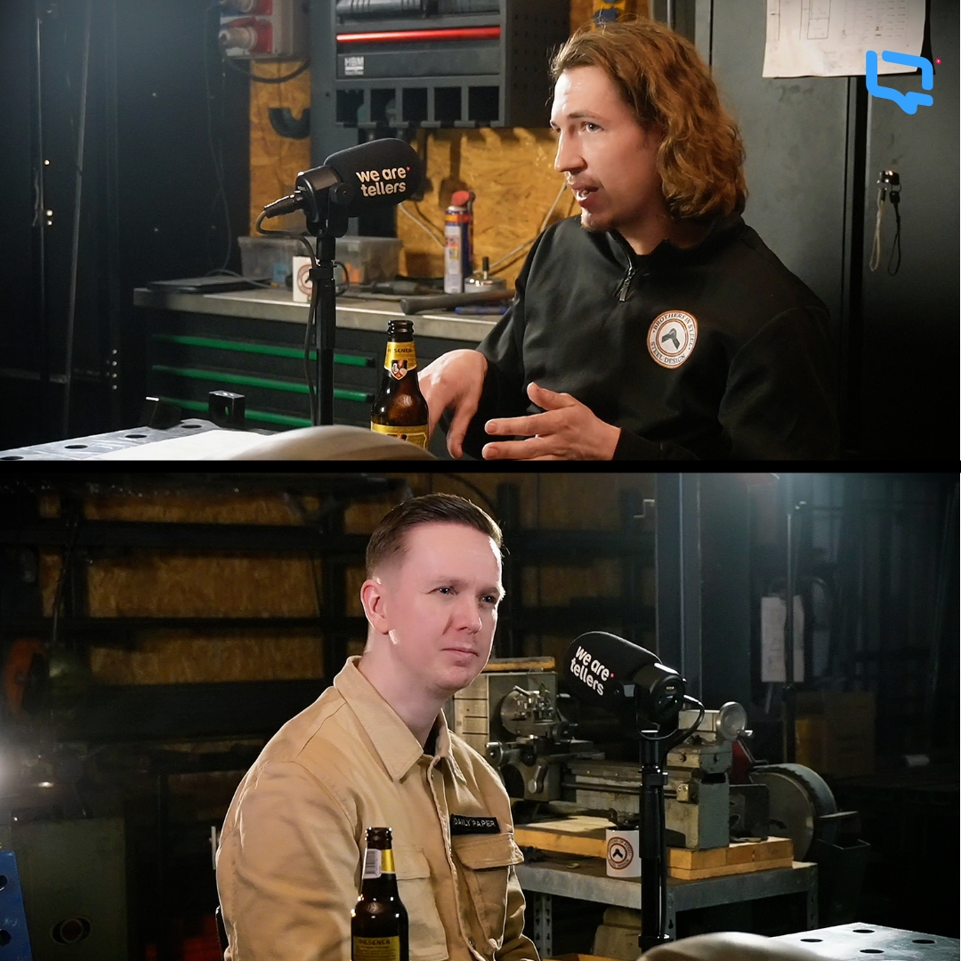 Beelden uit de productie voor Brothers in Steel.